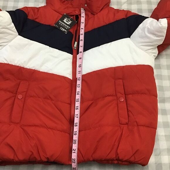 FAHRENHEIT active puffer winter coat jacket in Large red white blue - Picture 10 of 16